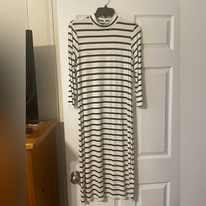 Cool striped dress.